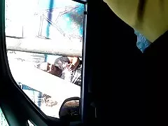 Pareja real follando en un baño público